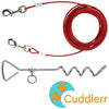 Petey's Pet Products - Cable de amarre para perros, 16 pulgadas, chapado en cromo, antióxido, ideal para acampar o el jardín, apto para arnés, correa y accesorios de cadena - BESTMASCOTA.COM