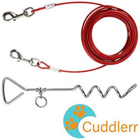 Petey's Pet Products - Cable de amarre para perros, 16 pulgadas, chapado en cromo, antióxido, ideal para acampar o el jardín, apto para arnés, correa y accesorios de cadena - BESTMASCOTA.COM