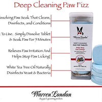 Warren London Paw Fizz Tabletas y pelotas de limpieza profunda para perros, ayuda a dejar de lamer las patas - BESTMASCOTA.COM