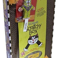 Petmate FATCAT Big Mama's Scratchy Box Cardboard Cat Scratcher Catnip and Toy Included - BESTMASCOTA.COM