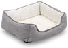 Long Rich Reversible Rectangle Pet Bed Dog Bed with Dog Paw Embroidery,Medium size, by Happycare Textiles - BESTMASCOTA.COM