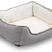Long Rich Reversible Rectangle Pet Bed Dog Bed with Dog Paw Embroidery,Medium size, by Happycare Textiles - BESTMASCOTA.COM