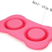 Hubulk - Cuencos para perros, 2 cuencos de acero inoxidable con alfombrilla de silicona antideslizante antiderrames + cuencos de agua y alimentos para alimentar perros pequeños, medianos, grandes, gatos, cachorros - BESTMASCOTA.COM