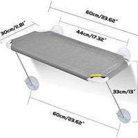 LsaiFater All Around 360° Sunbath and Lower Support Safety Iron Cat Window Perch, Cat Hammock Window Seat for Any Cats - BESTMASCOTA.COM