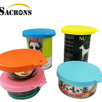 SACRONS-Can Covers/Universal Silicone Can Lids for Pet Food Cans/Fits Most Standard Size Dog and Cat Can Tops/100% FDA Certified Food Grade Silicone & BPA Free - BESTMASCOTA.COM