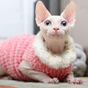 Kitipcoo Sphynx - Ropa de invierno para gatos, abrigo de pelo sintético cálido, abrigo de cuello alto para gatos, pijamas para gatos y perros pequeños, suéteres para gatos sin pelo - BESTMASCOTA.COM