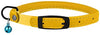 Bronzedog - Collar de piel para gato, con cascabel, color negro, azul, rosa, verde, amarillo y gris - BESTMASCOTA.COM