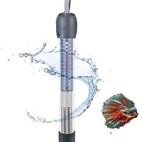 HITOP Calentador de acuario ajustable de 50 W, 100 W, 300 W, calentador sumergible para tanque de peces, termostato con ventosa (50 W) - BESTMASCOTA.COM