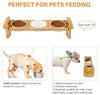 Petacc - Cuencos elevados para perros y gatos, cuencos elevados para mascotas, para perros y gatos, alimentador con 3 cuencos de melamina, 2 formas de uso - BESTMASCOTA.COM