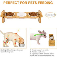 Petacc - Cuencos elevados para perros y gatos, cuencos elevados para mascotas, para perros y gatos, alimentador con 3 cuencos de melamina, 2 formas de uso - BESTMASCOTA.COM