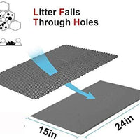 Bull-o Cat Litter Mat Litter Trapper Size 24” X 15”, Honeycomb Double-Layer Design Waterproof Urine Proof Material, 2-Layer Sifting Easy Clean Scatter Control - BESTMASCOTA.COM