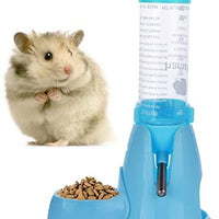 Guardians - Botella de agua para hámster, botella de agua automática para mascotas con contenedor de alimentos, base para choza, para colgar, botellas de alimentación de agua, dispensador automático para animales pequeños - BESTMASCOTA.COM