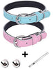 Lumimi - Collar para gato, collar para cachorro, piel auténtica, longitud ajustable, fácil de limpiar, duradero y seguro, incluye cascabel y perforador, multicolor - BESTMASCOTA.COM