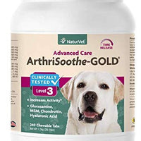 naturvet clínicamente probado arthrisoothe-gold Cuidado de Articulaciones Nivel 3 Advanced para perros y gatos, Chewable Pastillas, fabricado en EE. UU. - BESTMASCOTA.COM