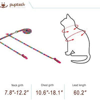 PUPTECK - Arnés para gato con correa, correa suave ajustable con diseño de moda - BESTMASCOTA.COM
