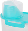 Contenedor de almacenamiento de alimentos para mascotas con taza de medición, boquilla de vertido y hebilla de sellado dispensador de alimentos para perros y gatos - BESTMASCOTA.COM