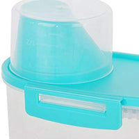 Contenedor de almacenamiento de alimentos para mascotas con taza de medición, boquilla de vertido y hebilla de sellado dispensador de alimentos para perros y gatos - BESTMASCOTA.COM