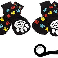 Pawchie - Calcetines antideslizantes para perro, para suelos de madera dura, protección para patas de mascotas, para uso en interiores - BESTMASCOTA.COM