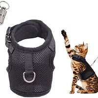 WONDERPUP - Arnés ajustable para gato con correa para caminar, a prueba de escape, malla de aire suave para gatitos, cachorros, conejos, perros pequeños - BESTMASCOTA.COM