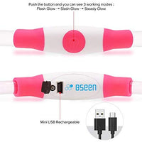 Collar de perro LED BSEEN recargable por USB, brillante para seguridad nocturna, collar de perro de moda, para perros pequeños, medianos y grandes - BESTMASCOTA.COM