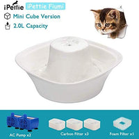 IPETTIE Tritone - Fuente de agua de cerámica para mascotas, ultra silenciosa, mejor que el plástico, fuentes de agua para gatos y perros, dispensador de agua para mascotas con filtros de repuesto y espuma - BESTMASCOTA.COM