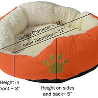 Evelots suave mascota cama, Cats & Dogs, 17" D x 5" H, varios colores - BESTMASCOTA.COM