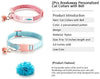 BR BLUERISE - 2 collares para gato con correa ajustable para gato, con hebilla de seguridad, color rojo y azul - BESTMASCOTA.COM