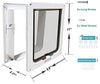 Success - Puertas para gatos grandes para puertas interiores y exteriores, XL para mascotas para gatos y perros grandes, 4 vías con cierre de solapa para puertas correderas, ventanas y paredes, marrón, tamaño exterior 11.0 x 9.8 in - BESTMASCOTA.COM