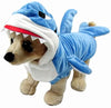 Mogoko - Disfraz de tiburón para perro, gato o gato, para Halloween, Navidad, disfraces, disfraz de tiburón azul Adorable, con capucha y forro polar - BESTMASCOTA.COM