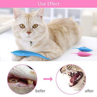 VSTON Cepillo de dientes de silicona para gatos, cepillo de dientes para masticar, juguete dental interactivo para ratones de pescado, cepillo de dientes con juguetes de gato, palo de silicona molar para gatitos, resistente a mordeduras - BESTMASCOTA.COM