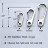 IVIA - Clips para etiquetas de perro, múltiples tamaños de acero inoxidable 304, clip rápido con anillos/fácil cambio de identificación para mascotas para collares y arneses. - BESTMASCOTA.COM