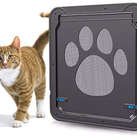 OWNPETS Puerta de pantalla para mascotas, pantalla magnética con cierre automático, puerta negra para puerta pequeña de perro y gato S: 8.0 x 10.0 x 0.3 in/L: 12.0 x 14.0 x 0.4 in - BESTMASCOTA.COM