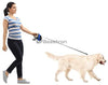 Beastron - Correa retráctil para perro, de nailon extralargo, de 16 pies, para perros medianos a grandes, hasta 110 libras, con un botón de cierre y rotura, bolsa de residuos y dispensador incluidos - BESTMASCOTA.COM