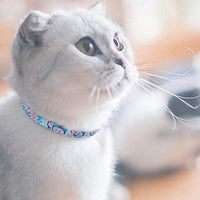 touchcat impreso collar de gato de nylon con cinturón de seguridad 8 – 12 inches - BESTMASCOTA.COM