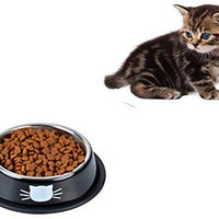 Cuenco de acero inoxidable para gatos, de acero inoxidable, para gatos, gatos, conejos, gatos, platos pintados, fácil de limpiar, duradero, para alimentos y agua - BESTMASCOTA.COM