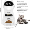 WOpet Alimentador de mascotas, alimentador automático para gatos, dispensador de comida para mascotas, comedero mediano y grande, para gatos, 4 comidas, grabadora de voz, temporizador programable, control de porción - BESTMASCOTA.COM