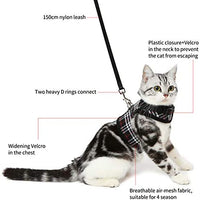 Unihubys - Arnés para gato con correa ajustable, material de malla suave con fuerte anilla en D para mayor tranquilidad, ideal para caminar - BESTMASCOTA.COM