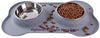 Hubulk - Cuencos para perros, 2 cuencos de acero inoxidable con alfombrilla de silicona antideslizante antiderrames + cuencos de agua y alimentos para alimentar perros pequeños, medianos, grandes, gatos, cachorros - BESTMASCOTA.COM