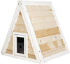 Petsfit - Casa de gato triangular para exteriores con puerta de escape para todos los gatos - BESTMASCOTA.COM