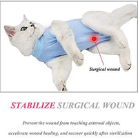 Coppthinktu - Traje de recuperación de gatos para heridas abdominales o enfermedades de la piel, transpirable E-Collar Alternativa para gatos y perros, después de cirugía desgaste anti lamer heridas - BESTMASCOTA.COM