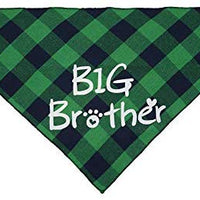 Busypaws 3 PCS Big Brother Dog Bandanas Plaid Reversible Triangle Bibs Pet Scarf Accessories - BESTMASCOTA.COM