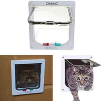 CEESC Puerta magnética para gato con 4 vías de bloqueo para gatos, gatitos y gatitos, 3 tamaños y 2 opciones de colores - BESTMASCOTA.COM