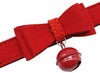 Fancy Red Pet Collar with Bow and Bell - Adjustable Cat - BESTMASCOTA.COM