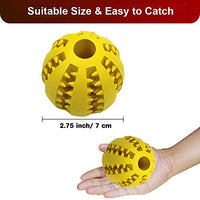 Pelota de juguete QINUKER para mascotas, interactiva, duradera, fuerte para masticar, jugar a IQ, juguete de entrenamiento para masticar, suave goma natural, resistente a mordeduras para cachorros pequeños y medianos en interiores y exteriores - BESTMASCOTA.COM