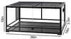 REPTI ZOO Reptile Glass Terrarium,Double Hinge Door with Screen Ventilation Reptile Terrarium 36" x 18" x 18" or 36" x 18" x 24"(Knock-Down) - BESTMASCOTA.COM