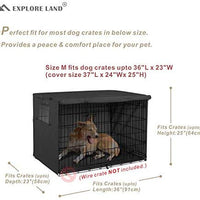 Explore Land - Funda para jaula de perro de poliéster duradero, ajuste universal para jaula de perro de 30 a 42 pulgadas - BESTMASCOTA.COM