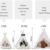 Little Dove Teepee Dog & Cat – Cama perro Tiendas de campaña portátil & Pet Casas Beige para Perros Pequeños Color 24 inch (con o sin cojín opcional) - BESTMASCOTA.COM