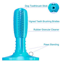 Wisedom Cepillo de dientes para perro, palillo de cuidado dental para cachorro, masajeador eficaz para limpieza de dientes de perro, masajeador de goma natural resistente a mordeduras para masticar juguetes para perros y mascotas - BESTMASCOTA.COM