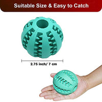 Pelota de juguete QINUKER para mascotas, interactiva, duradera, fuerte para masticar, jugar a IQ, juguete de entrenamiento para masticar, suave goma natural, resistente a mordeduras para cachorros pequeños y medianos en interiores y exteriores - BESTMASCOTA.COM