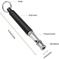 Mumu Sugar Dog Whistle to Stop Barking, Adjustable Pitch Ultrasonic Training Tool Silent Bark Control for Dogs- 1PCS Whistle with 1 Free Lanyard(Black) - BESTMASCOTA.COM
